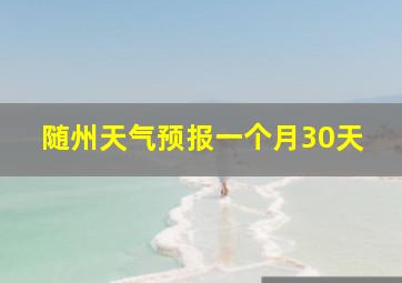 随州天气预报一个月30天