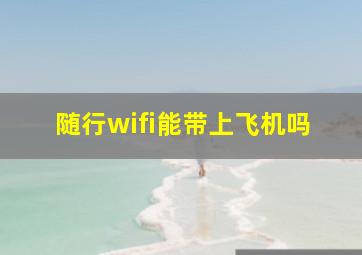 随行wifi能带上飞机吗