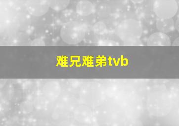 难兄难弟tvb