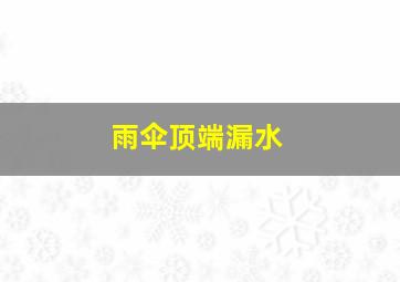 雨伞顶端漏水