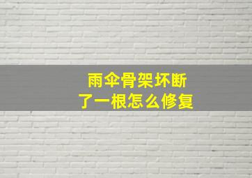 雨伞骨架坏断了一根怎么修复