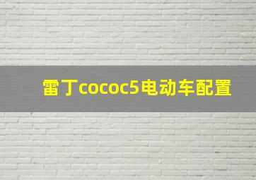 雷丁cococ5电动车配置