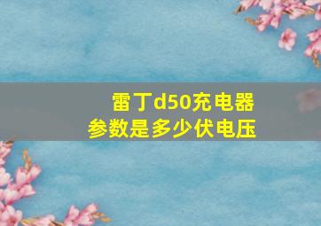 雷丁d50充电器参数是多少伏电压