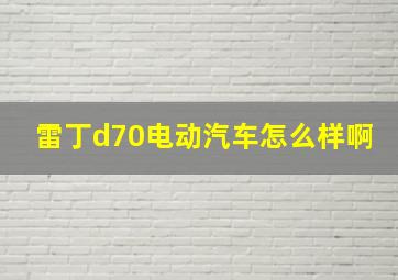 雷丁d70电动汽车怎么样啊