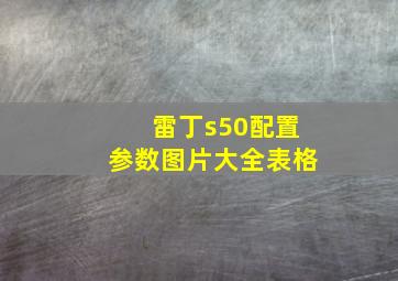 雷丁s50配置参数图片大全表格