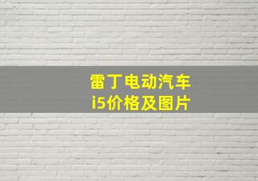 雷丁电动汽车i5价格及图片