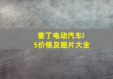 雷丁电动汽车i5价格及图片大全