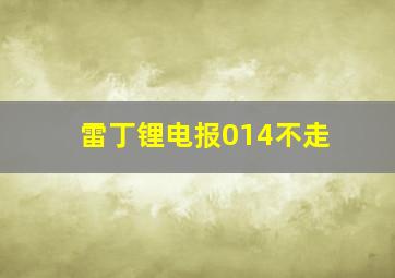 雷丁锂电报014不走