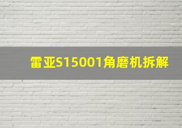 雷亚S15001角磨机拆解