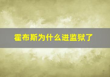 霍布斯为什么进监狱了