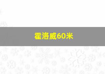 霍洛威60米