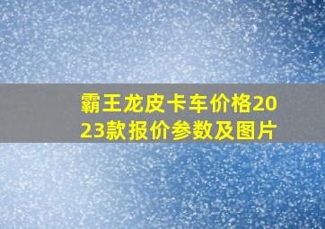 霸王龙皮卡车价格2023款报价参数及图片