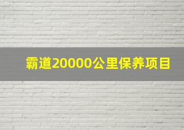 霸道20000公里保养项目