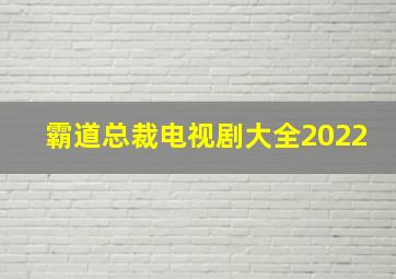 霸道总裁电视剧大全2022