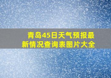 青岛45日天气预报最新情况查询表图片大全