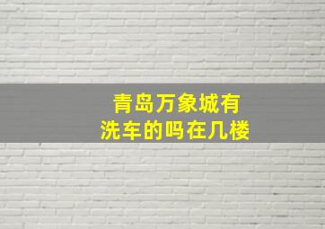 青岛万象城有洗车的吗在几楼