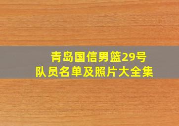 青岛国信男篮29号队员名单及照片大全集