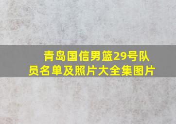 青岛国信男篮29号队员名单及照片大全集图片