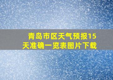 青岛市区天气预报15天准确一览表图片下载