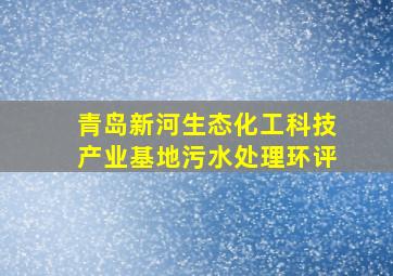 青岛新河生态化工科技产业基地污水处理环评