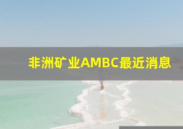 非洲矿业AMBC最近消息