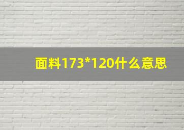 面料173*120什么意思