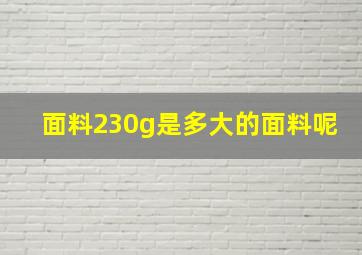 面料230g是多大的面料呢