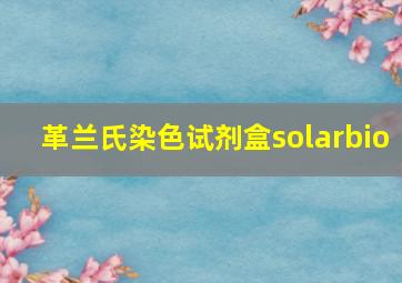 革兰氏染色试剂盒solarbio