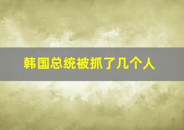 韩国总统被抓了几个人