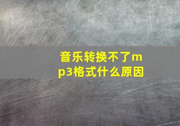 音乐转换不了mp3格式什么原因