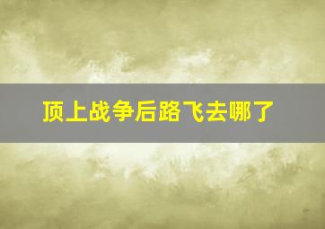 顶上战争后路飞去哪了