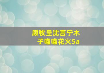 顾牧呈沈言宁木子喵喵花火5a