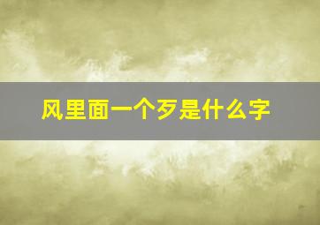 风里面一个歹是什么字