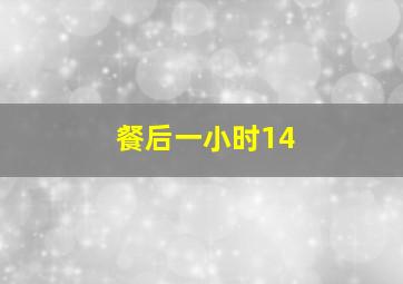 餐后一小时14