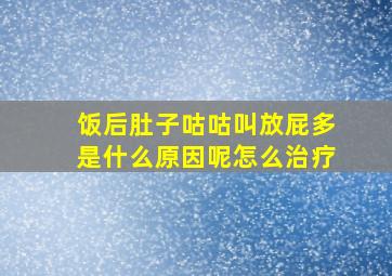 饭后肚子咕咕叫放屁多是什么原因呢怎么治疗