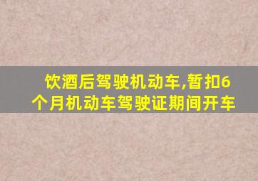 饮酒后驾驶机动车,暂扣6个月机动车驾驶证期间开车