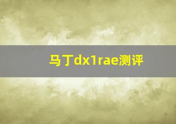 马丁dx1rae测评