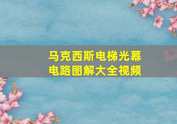 马克西斯电梯光幕电路图解大全视频