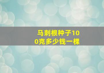 马刺根种子100克多少钱一棵