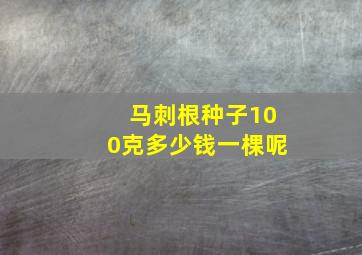 马刺根种子100克多少钱一棵呢