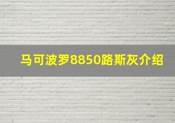 马可波罗8850路斯灰介绍