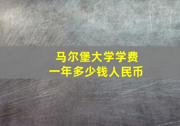 马尔堡大学学费一年多少钱人民币