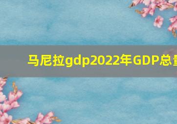 马尼拉gdp2022年GDP总量