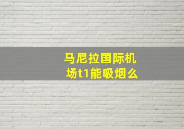 马尼拉国际机场t1能吸烟么