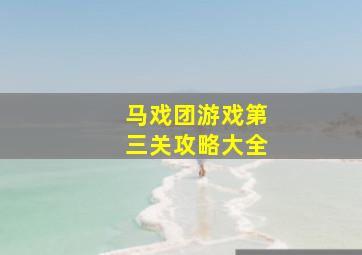 马戏团游戏第三关攻略大全