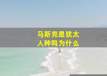 马斯克是犹太人种吗为什么