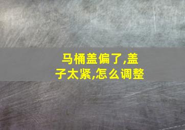 马桶盖偏了,盖子太紧,怎么调整