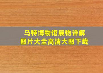 马特博物馆展物详解图片大全高清大图下载