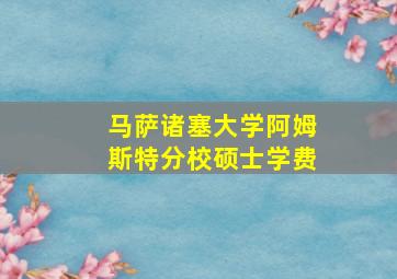 马萨诸塞大学阿姆斯特分校硕士学费