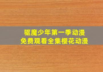 驱魔少年第一季动漫免费观看全集樱花动漫